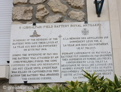 5th Gibraltar Field Battery RA Memorial