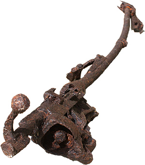 British Lee Enfield rifle found on the Somme in 1979.