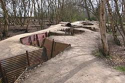 Preserved trench at the Hill 62 Sanctuary Wood museum.