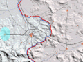 Ypres Salient map highlighting the town of Poperinghe to the west of Ypres.