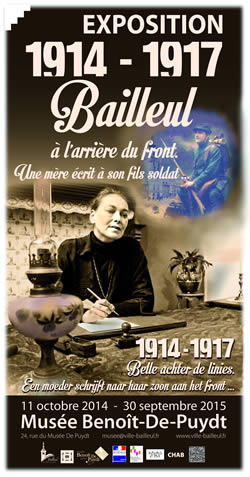 Poster for 1914-1917 exhibition at Bailleul.