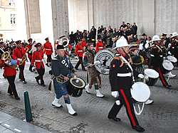 Bands at the Special Last Post ceremony on Armistice Day 11th November.