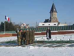 Ceremony in February 2010 to mark the start of the reburials in the new Pheasant Wood cemetery.