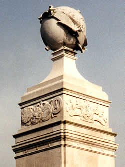 Detail of the top of the Arras Flying Services Memorial.