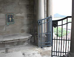 Entrance to the Loos Memorial at Dud Corner Cemetery.