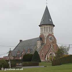 Church in the village of Fromelles.