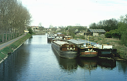 Barges on the canal at La Bassee.