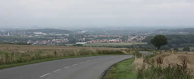 The commanding view from the hill at Notre Dame de Lorette looking to the north-east and the Lens-Lievin plain.