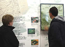Display panel at the Vimy Interpretive Centre, Vimy Ridge on the Artois battlefields.