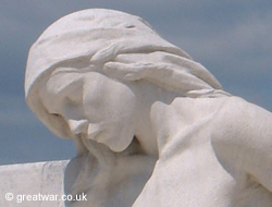 Detail of the grieving mother on the Vimy Memorial.