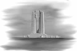 The two pylon towers for the Vimy Memorial.