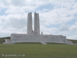 North face of the Canadian National Vimy Memorial.