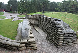 Preserved trenches at the Vimy Memorial Park.