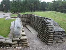 Preserved trenches at the Vimy Memorial Park.