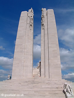 The twin pylons viewed from the southern side of the memorial.