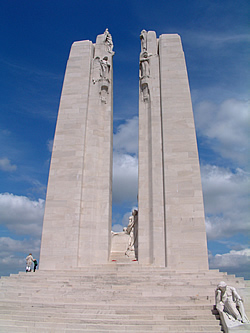 The twin pylons viewed from the southern side of the memorial.