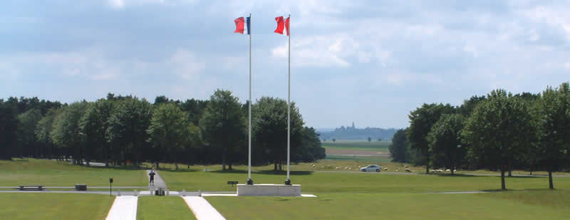 View looking south-west from the Vimy Memorial towards Mont St. Eloi on the horizon.