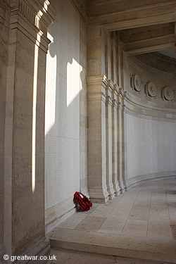 Name panels on the Vis-en-Artois Memorial