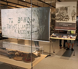 Displays in the entrance foyer at the Wellington Quarry.