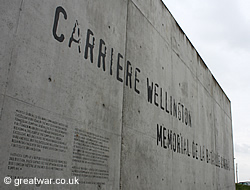 Wall at the entrance to the Wellington Quarry.