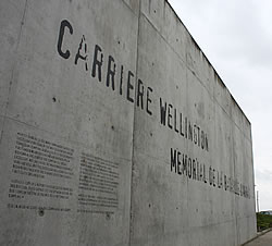 Wall at the entrance to the Wellington Quarry.