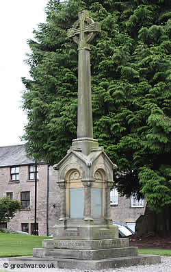 The War Memorial at Kirkby Lonsdale, Lancashre, England.