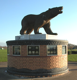 Monument to the 49th West Riding Division, known as the Polar Bears