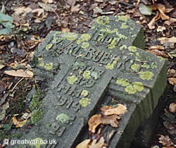 German gravestone cleared from the battlefield near Ypres after 1918 and now at Sanctuary Wood Hill 62 Museum.