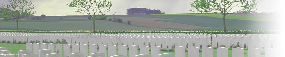 Graves at the London Cemetery and Extension British and Commonwealth Military Cemetery 1914-1918, near Longueval, Northern France