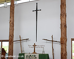 Inside the Millenium Chapel of Peace and Forgiveness, National Memorial Arboretum, Staffordshire.