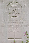Grave of Rifleman Albert E French