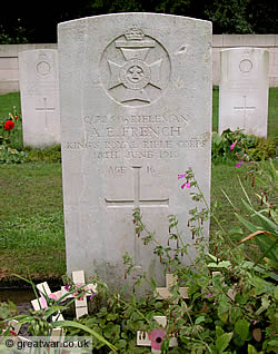 Grave of Rifleman Albert E French