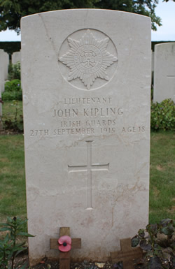 Grave of Lieutenant John Kipling, Irish Guards.
