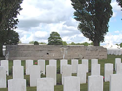 German bunker in Tyne Cot cemetery.