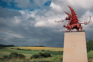The Mametz Wood memorial on the Somme.