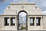 Entrance gate to the Pozieres British Cemetery.