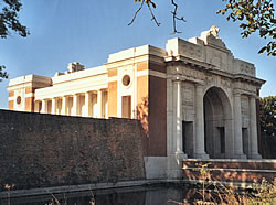 The Menin Gate Memorial to the Missing, Ypres, Belgium.