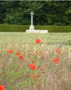Connaught British Military Cemetery, Somme battlefield near Thiepval.