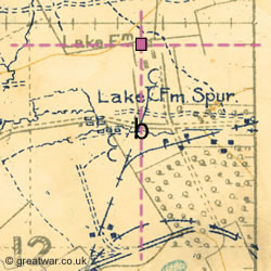 500 yard square to illustrate the map reference of Sheet 28.NW4.I.12.b.5.9.