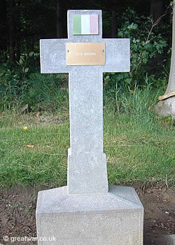 Cross for an Italian soldier named Zilio Battista who is buried in the Belgian Military Cemetery at Houthulst north of Ieper (Ypres) in Belgium.
