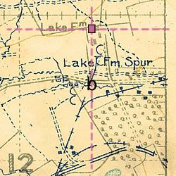 Example of a 500 yard square to illustrate the map reference of Sheet 28.NW4.I.12.b.5.9.