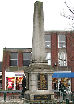 War Memorial to the men of the town of Rugeley in Staffordshire.