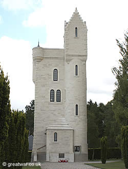 The Ulster Memorial Tower, replica of St. Helen's Tower at Clandboye in Northern Ireland.
