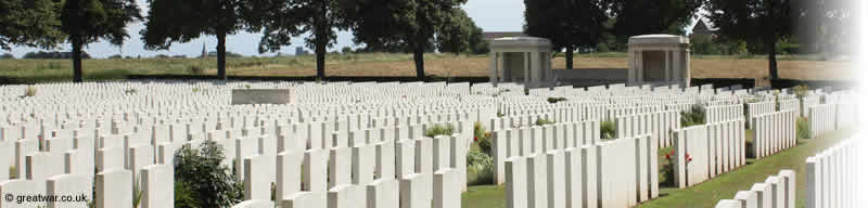 Some of the 5,523 graves in Delville Wood Cemetery on the Somme battlefield.