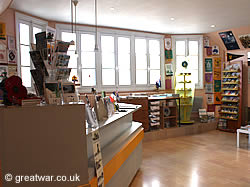 Reception and shop.