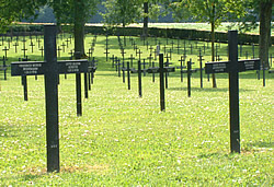 German graves at Fricourt German military cemetery.