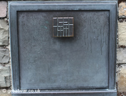 Metal box containing the Cemetery Register and Visitors' Book at Fricourt German Military Cemetery.