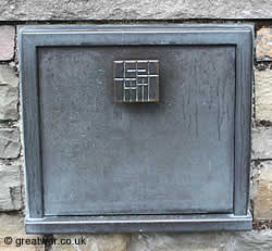 Metal box containing the Cemetery Register and Visitors' Book at Fricourt German Military Cemetery.