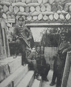 German trench at La Boisselle, 1915.
