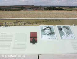 Information panel at the Australian Corps Memorial Park.